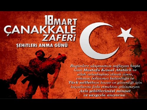 İlçe Kaymakamımız Şenol Levent ELMACIOĞLU'nun 18 Mart Şehitleri Anma Günü Mesajı.